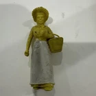 Vintage Woman With Basket.  Marx/auburn Rubber. Unsure Of Make