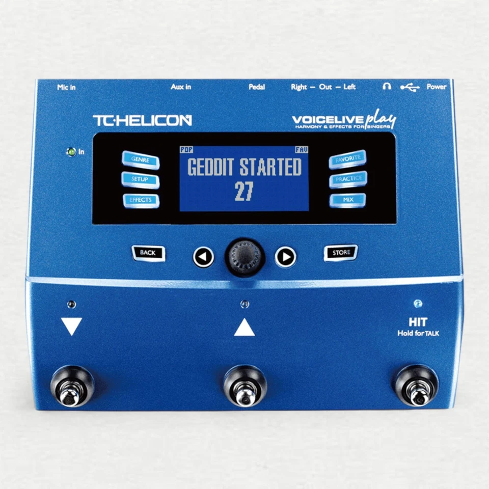 TC Helicon VoiceLive Play Vocal Processor Effects and Harmony Pedal Blue - Image 4 of 4