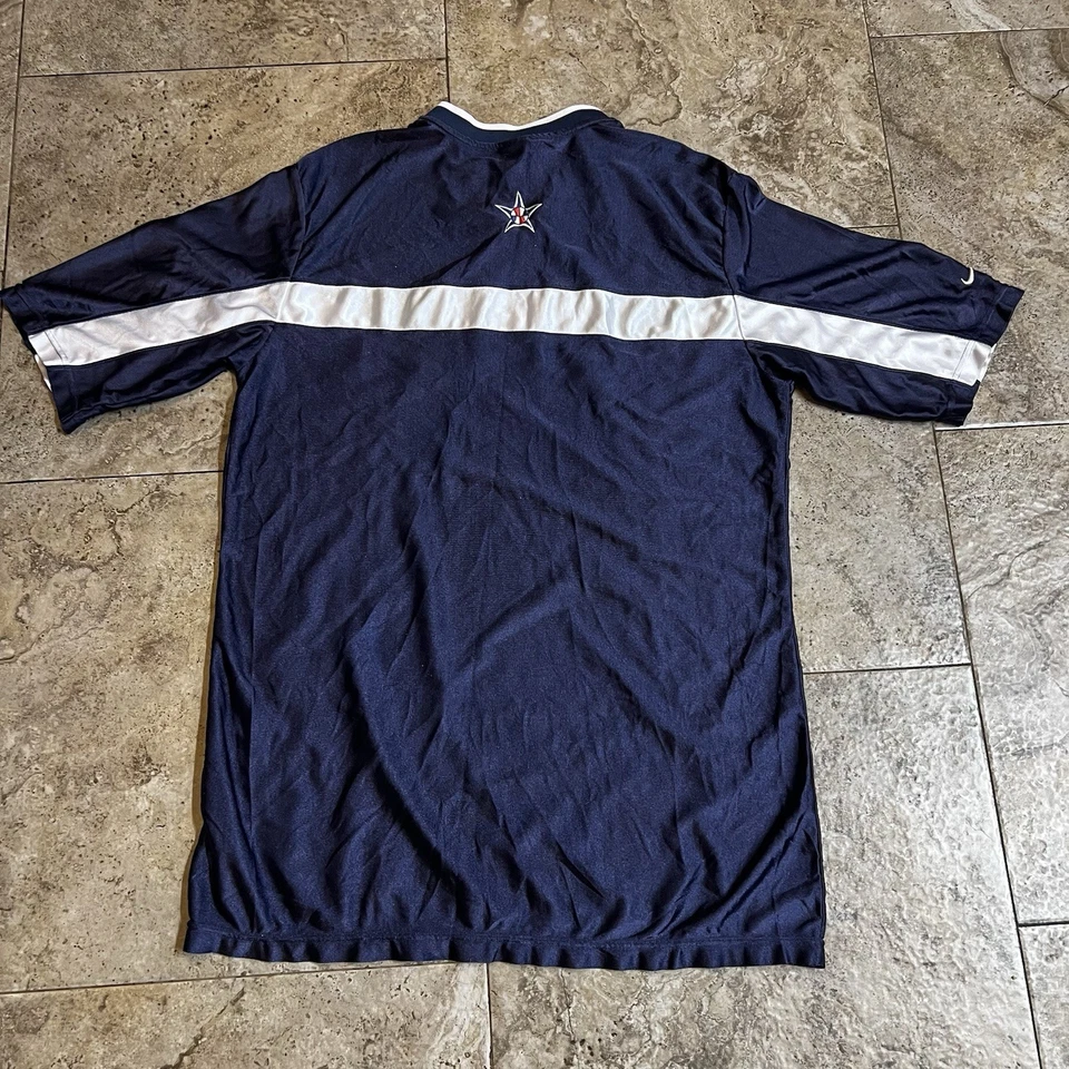Ropa del equipo Nike de la década de 2000 EE. UU. Baloncesto Azul Marino Camiseta de tiro para hombre XL brillante rara Foto 3 de 4