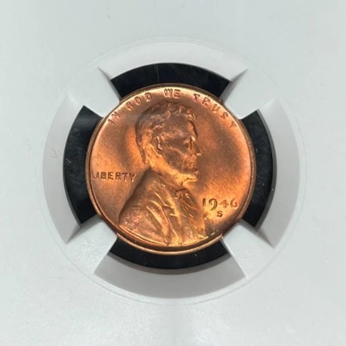 1946-S LINCOLN WHEAT CENT ~ NGC MS 66 RD ~BEAUTIFUL COIN~