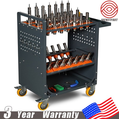#ad Tool Cart CNC Tool Cart CAT40 Tool Trolley BT40 CNC Tool Holder 35 Capacity Gray $169.20