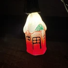 Vintage Milk Glass C6 Figural Cottage Snow Roof Christmas Light Bulb JAPAN WORKS