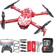 Swifsen Mini Red Drone with Camera for Adults Auto Return Remote Control 1080P