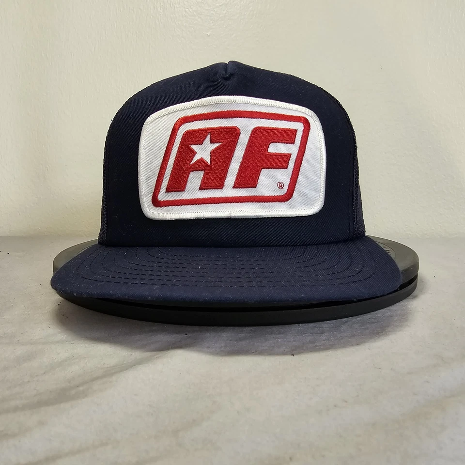Sombrero Ajustable Vintage American Freightways AF Snapback Cintas Malla Azul Foto 2 de 4