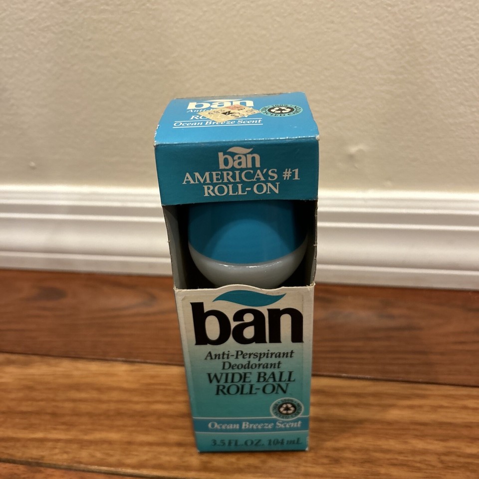 Vintage ban Wide Ball Roll On Antiperspirant Deodorant Ocean Breeze