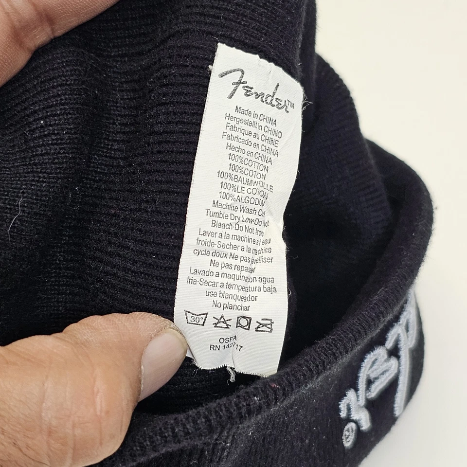 Gorra Gorro Fender Logo Sombrero Negro Talla Única para la mayoría Foto 3 de 4