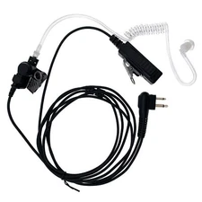 PTT Mic Surveillance Earpiece Headset for  Walkie Talkie Two Way Radio