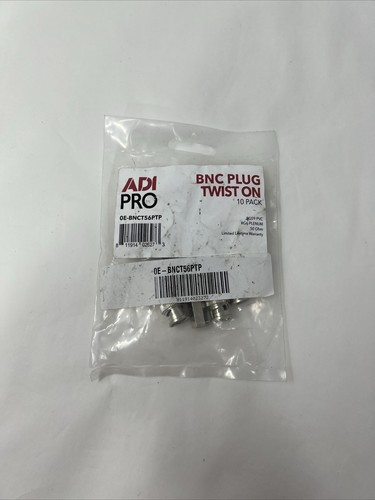 (10) ADI PRO Twist on BNC Male RG59 Connector For Analog CCTV Coax 0E-BNCT56PTP - Picture 2 of 8