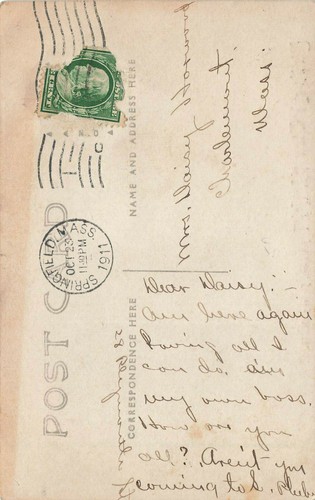 East Jaffrey NH Bird's Eye View Aerial Photo in 1911  Real Photo Postcard - Picture 2 of 2