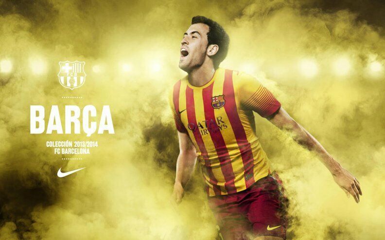 MEN FC BARCELONA 2013/2014 BUSQUETS #16 SHORTS PANTALONES FOOTBALL