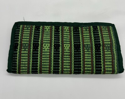 Wallet Woven Cotton Green Bi-fold Made By Locals Hayden Hall Darjeeling, India