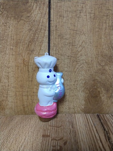 Pillsbury Doughboy 1998 Christmas Ornament Cupcake mit Zuckergussbeutel