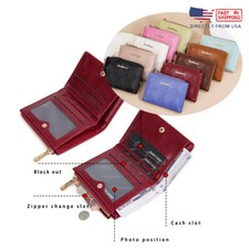 Women Wallet Zipper PU Leather Money Credit Card Case Pocket Coin Purse Handbag