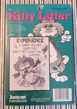 Janlynn Stoney Creek KITTY LITTER "Experience" Cats FUNNY Cross Stitch Kit KL01