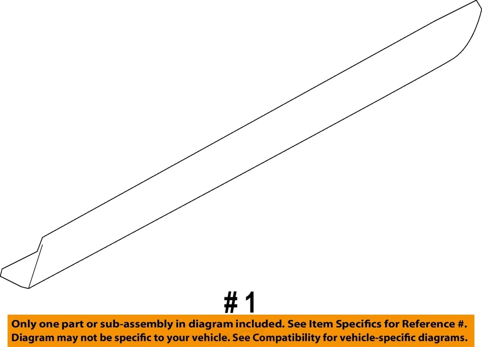 Оригинальный молдинг для внешней отделки боковой стороны полицейского перехватчика седана FORD 10-19 AG1Z5425557AA - Изображение 2 из 2