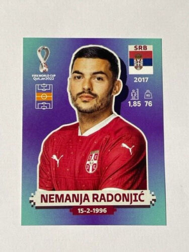 Panini FIFA WM 2022 World Cup Qatar Sticker Serbia  SRB15 Nemanja Radonjic - Bild 1 von 1