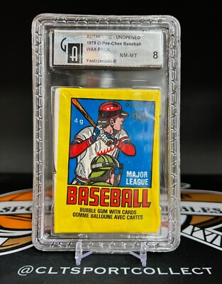 1979 O Pee Chee Baseball Sealed Wax Pack GAI 8 - Carl Yastrzemski on Back OPC