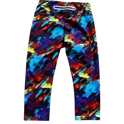 Athleta Hose Damen Gr. S sportliche Capri Leggings Colorburst Sonar Yoga - Bild 6 von 15