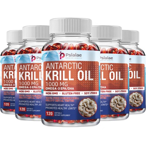 Antarctic Krill Oil 1000mg-Omega-3 EPA,DHA,Astaxanthin,Phospholipids-Anti-aging - Picture 12 of 12