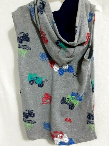 365 Kids NEW Boys Monster Truck World Tour Summer Hoodie Size 7 Front Pockets - Picture 2 of 11