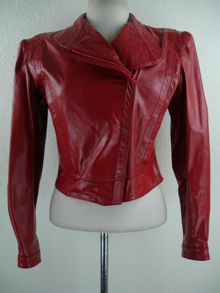 Women's S 10 Vtg 1980's Wilsons Red Leather Michael Jackson