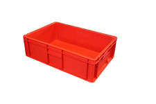 5 New RED Plastic Storage Removal Crates Box Container 33L