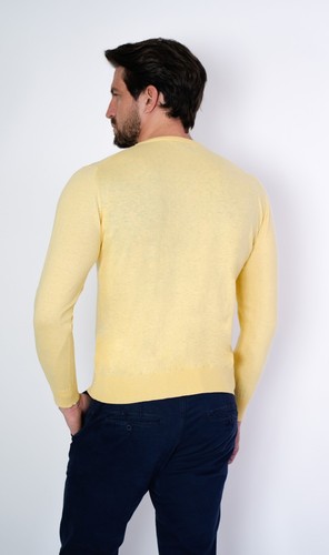 1stAmerican Maglia Primaverile Uomo Maglione Seta e Cotone Pullover Girocollo - Zdjęcie 30 z 30