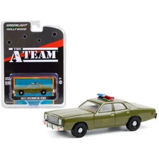  GREENLIGHT HOLLYWOOD A TEAM 1977 PLYMOUTH FURY US ARMY POLICE COMBINED SHIP