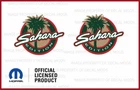 1997 - 2002 Jeep Wrangler SAHARA EDITION TJ side fender decals stickers FJ4E3