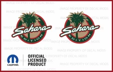 1997 - 2002 Jeep Wrangler SAHARA EDITION TJ side fender decals stickers FJ4E3