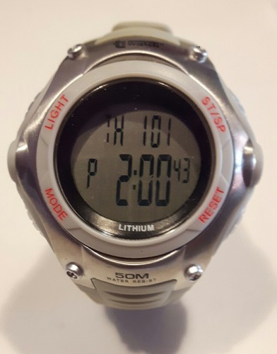 Forrader Orologio sportivo digitale multifunzionale da uomo, doppio fuso orario, impermeabile, in silicone, cronografo, sveglia, luce EL, orologio