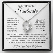 To My Soulmate Necklace, Gift for Girlfriend, Gifts for Her, Christmas Gift