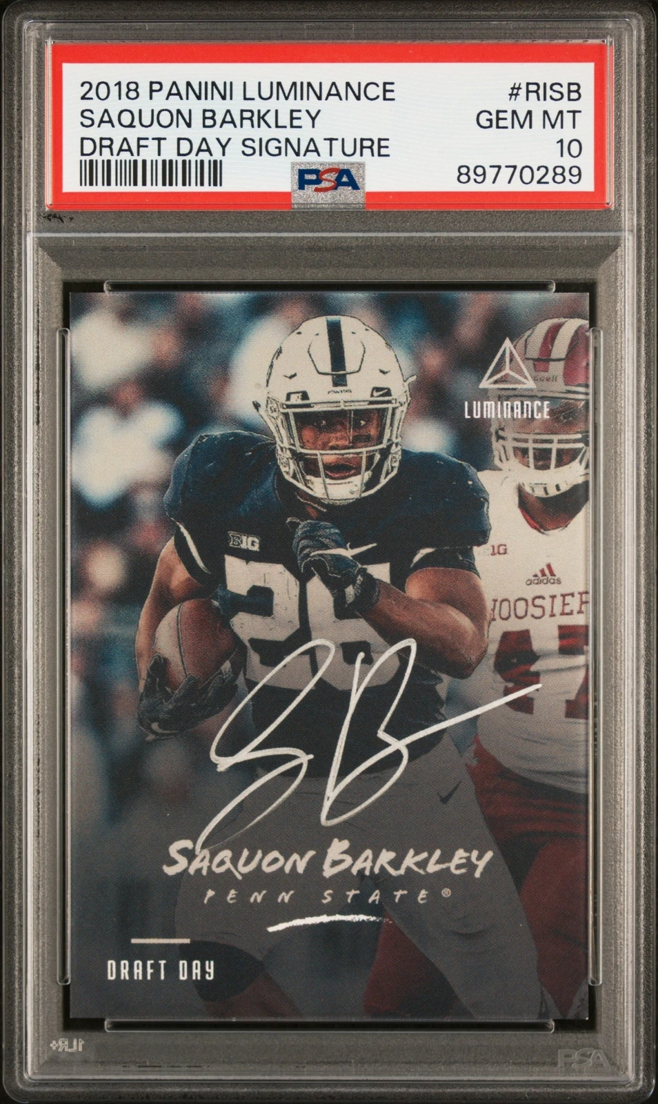 Saquon Barkley Panini Luminance Draft Day Signature #RISB Base