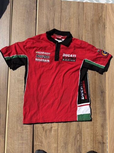 Vintage Ducati Racing 1098 NW 200 rot Polo Moto GP Motorsport Größe XL