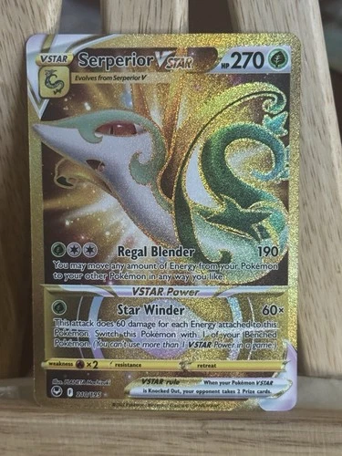 Serperior VSTAR 210/195 Pokemon TCG Silver Tempest Gold Secret Rare NEAR MINT NM