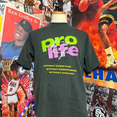 #ad Vintage 90s Pro Life Anti Abortion Single Stitch FOTL T Shirt Tee Sz XL $100.00