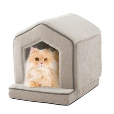 Orthopedic Cat House for Indoor Cats,Small Dogs,Super Soft Cat Bed Cave,Condo...