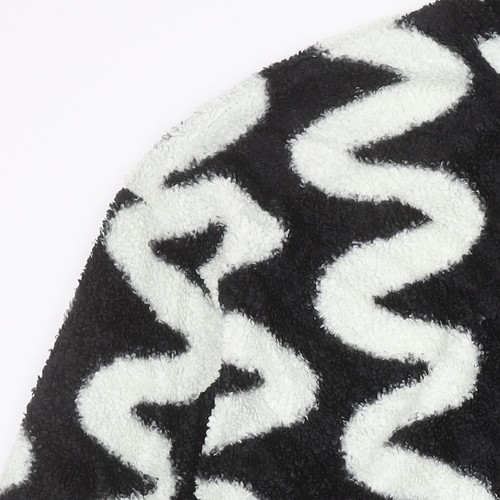 ASOS DESIGN Women’s Black White Fleece Pullover Jumper Size 18 Tall - Picture 8 of 12