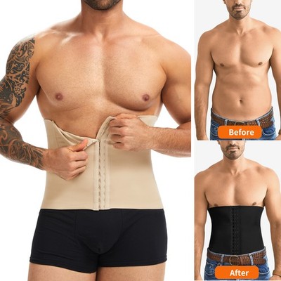Waist Trainer for Men Tummy Tucking Body Shaper Corset Belt Fajas para Hombres 
