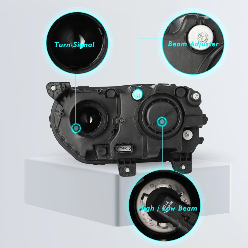 Par de faros LED halógenos proyectores para Dodge Challenger 2015-2023 Foto 4 de 4