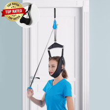 Cervical Neck Traction Device for Home Use, Portable Neck Stretcher Hammock over