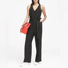 Banana Republic V-Neck Jumpsuit, Black