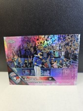 2016 Topps Chrome Pink Refractor #191 Jose Bautista Blue Jays BAT FLIP