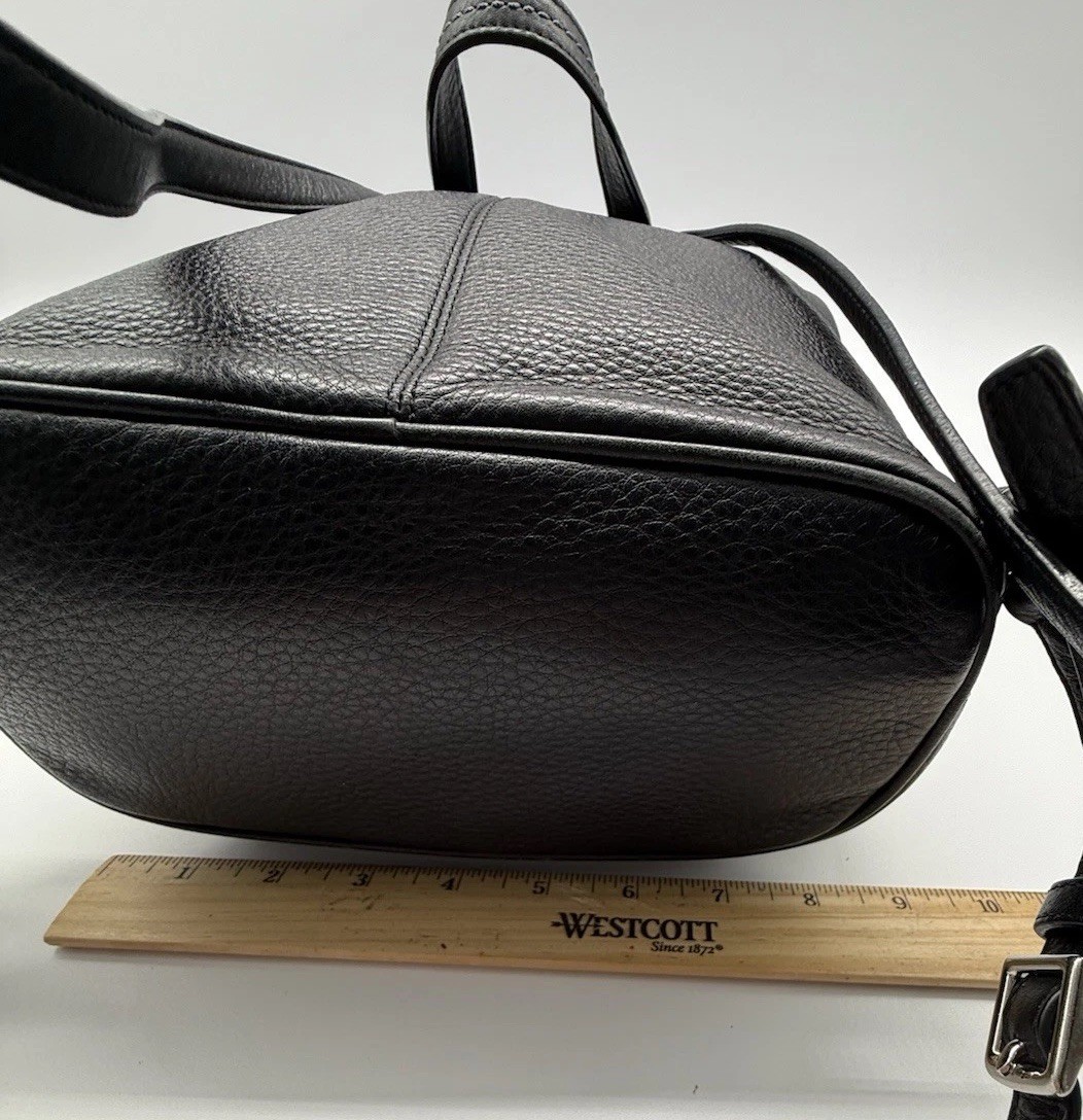 COACH Black PebbledLeather Drawstring ParkTurnloc… - image 15