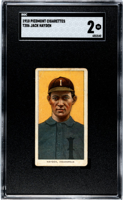 1910 Piedmont Cigarettes (T206) Hayden, Jack SGC 2