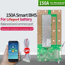 US - JBD 4S 12V/8S 24V 150A LiFePO4 Smart Battery BMS Board Balancer w/Bluetooth