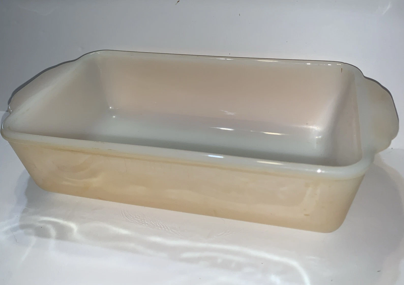 5x9 Marigold Glass Baking Pan FireKing It Has A Carnival Glass Look.