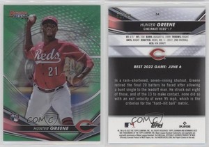 2022 Bowman's Best Green Refractor /99 Hunter Greene #54 Rookie RC