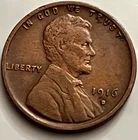 1916 D Lincoln Wheat Cent Penny Early Denver VF WWI Era Original US Coin BN835