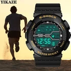 Outdoor Sport Men Watch Multifunction Large Screen LED Electronic Waterproof